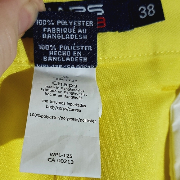 Chaps Golf 78 Canary Yellow Men's Shorts - Size 38 - Picture 8 of 17